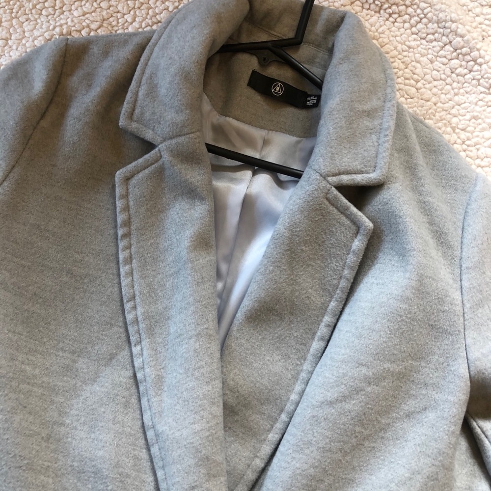 Gray Double Breasted Formal Coat - image 5